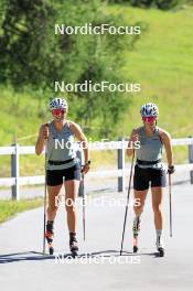 06.08.2024, Lenzerheide, Switzerland (SUI): Desiree Steiner (SUI), Nadia Kaelin (SUI), (l-r) - Cross-Country summer training, Lenzerheide (SUI). www.nordicfocus.com. © Manzoni/NordicFocus. Every downloaded picture is fee-liable.