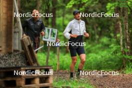 21.06.2024, Les Diablerets, Switzerland (SUI): Jason Rueesch (SUI), Jonas Baumann (SUI), (l-r) - Cross-Country summer training, Les Diablerets (SUI). www.nordicfocus.com. © Manzoni/NordicFocus. Every downloaded picture is fee-liable.