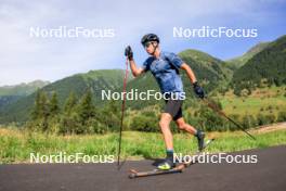 15.08.2024, Ulrichen, Switzerland (SUI): Florian Notz (GER) - Cross-Country summer training, Ulrichen (SUI). www.nordicfocus.com. © Manzoni/NordicFocus. Every downloaded picture is fee-liable.