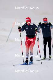 22.06.2024, Les Diablerets, Switzerland (SUI): Antonin Savary (SUI), Joeri Kindschi (SUI), (l-r) - Cross-Country summer training on the Glacier 3000, Les Diablerets (SUI). www.nordicfocus.com. © Manzoni/NordicFocus. Every downloaded picture is fee-liable.