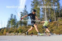 12.10.2024, Ramsau am Dachstein, Austria (AUT): Alexander Brandner (GER), Lucas Boegl (GER), (l-r) - Cross-Country summer training, Ramsau am Dachstein (AUT). www.nordicfocus.com. © Manzoni/NordicFocus. Every downloaded picture is fee-liable.