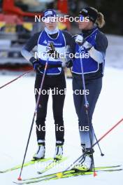 07.11.2024, Davos, Switzerland (SUI): Marina Kaelin (SUI), Lea Fischer (SUI), (l-r) - Cross-Country training, snowfarming track, Davos (SUI). www.nordicfocus.com. © Manzoni/NordicFocus. Every downloaded picture is fee-liable.