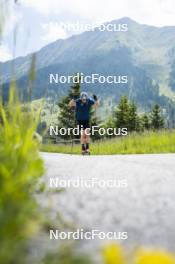 09.07.2024, Lavaze, Italy (ITA): Cyril Faehndrich (SUI) - Cross-Country summer training, Lavaze (ITA). www.nordicfocus.com. © Vanzetta/NordicFocus. Every downloaded picture is fee-liable.