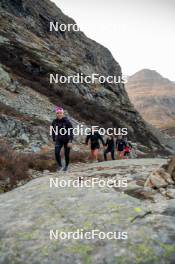 05.11.2024, Bessans, France (FRA): Juliette Ducordeau (FRA), Julie Pierrel (FRA), Mélissa Gal (FRA), (l-r) - Cross-Country summer training, Bessans (FRA). www.nordicfocus.com. © Authamayou/NordicFocus. Every downloaded picture is fee-liable.