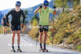 12.10.2024, Ramsau am Dachstein, Austria (AUT): Albert Kuchler (GER), Lucas Boegl (GER), (l-r) - Cross-Country summer training, Ramsau am Dachstein (AUT). www.nordicfocus.com. © Manzoni/NordicFocus. Every downloaded picture is fee-liable.