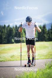 08.08.2024, Lavaze, Italy (ITA): Lucas Boegl (GER) - Cross-Country summer training, Lavaze (ITA). www.nordicfocus.com. © Vanzetta/NordicFocus. Every downloaded picture is fee-liable.