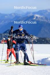 14.10.2024, Ramsau am Dachstein, Austria (AUT): Undefined Italian athlete competes - Cross-Country summer training, Dachsteinglacier, Ramsau am Dachstein (AUT). www.nordicfocus.com. © Manzoni/NordicFocus. Every downloaded picture is fee-liable.