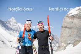 19.06.2024, Tignes, France (FRA): Remi Bourdin (FRA), Hugo Lapalus (FRA), (l-r) - Cross-Country summer training, Tignes (FRA). www.nordicfocus.com. © Authamayou/NordicFocus. Every downloaded picture is fee-liable.