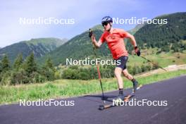 15.08.2024, Ulrichen, Switzerland (SUI): Albert Kuchler (GER) - Cross-Country summer training, Ulrichen (SUI). www.nordicfocus.com. © Manzoni/NordicFocus. Every downloaded picture is fee-liable.