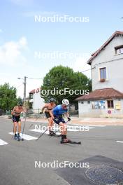 24.07.2024, Premanon, France (FRA): Clement Parisse (FRA), Mathis Desloges (FRA), (l-r) - Cross-Country summer training, Premanon (FRA). www.nordicfocus.com. © Manzoni/NordicFocus. Every downloaded picture is fee-liable.