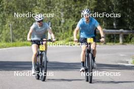 09.07.2024, Lavaze, Italy (ITA): Nadine Faehndrich (SUI), Cyril Faehndrich (SUI), (l-r)  - Cross-Country summer training, Lavaze (ITA). www.nordicfocus.com. © Vanzetta/NordicFocus. Every downloaded picture is fee-liable.