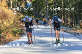 12.10.2024, Ramsau am Dachstein, Austria (AUT): Paul Graef (GER), Luca Petzold (GER), (l-r) - Cross-Country summer training, Ramsau am Dachstein (AUT). www.nordicfocus.com. © Manzoni/NordicFocus. Every downloaded picture is fee-liable.