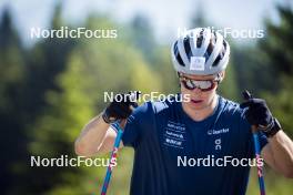 09.07.2024, Lavaze, Italy (ITA): Cyril Faehndrich (SUI) - Cross-Country summer training, Lavaze (ITA). www.nordicfocus.com. © Vanzetta/NordicFocus. Every downloaded picture is fee-liable.