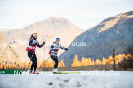 09.11.2024, Bessans, France (FRA): Juliette Ducordeau (FRA), Flora Dolci (FRA), (l-r) - Cross-Country summer training, Bessans (FRA). www.nordicfocus.com. © Authamayou/NordicFocus. Every downloaded picture is fee-liable.