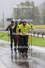 13.09.2024, Schiers, Switzerland (SUI): Roman Schaad (SUI), Beda Klee (SUI), Valerio Grond (SUI), Janik Riebli (SUI), Jonas Baumann (SUI), (l-r) - Cross-Country summer training, Lenzerheide (SUI). www.nordicfocus.com. © Manzoni/NordicFocus. Every downloaded picture is fee-liable.