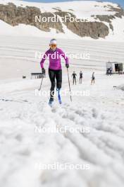 19.06.2024, Tignes, France (FRA): Delphine Claudel (FRA) - Cross-Country summer training, Tignes (FRA). www.nordicfocus.com. © Authamayou/NordicFocus. Every downloaded picture is fee-liable.