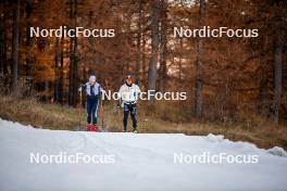 05.11.2024, Bessans, France (FRA): Renaud Jay (FRA), Richard Jouve (FRA), (l-r) - Cross-Country summer training, Bessans (FRA). www.nordicfocus.com. © Authamayou/NordicFocus. Every downloaded picture is fee-liable.