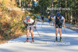 12.10.2024, Ramsau am Dachstein, Austria (AUT): Paul Graef (GER), Luca Petzold (GER), (l-r) - Cross-Country summer training, Ramsau am Dachstein (AUT). www.nordicfocus.com. © Manzoni/NordicFocus. Every downloaded picture is fee-liable.