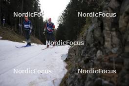 06.11.2024, Davos, Switzerland (SUI): Nadine Faehndrich (SUI), Lydia Hiernickel (SUI), (l-r) - Cross-Country training, snowfarming track, Davos (SUI). www.nordicfocus.com. © Manzoni/NordicFocus. Every downloaded picture is fee-liable.