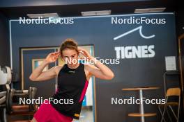 18.06.2024, Tignes, France (FRA): Delphine Claudel (FRA) - Cross-Country summer training, Tignes (FRA). www.nordicfocus.com. © Authamayou/NordicFocus. Every downloaded picture is fee-liable.