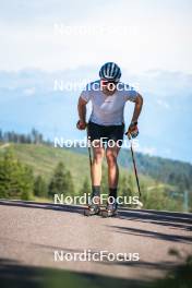 08.08.2024, Lavaze, Italy (ITA): Lucas Boegl (GER) - Cross-Country summer training, Lavaze (ITA). www.nordicfocus.com. © Vanzetta/NordicFocus. Every downloaded picture is fee-liable.