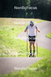 08.08.2024, Lavaze, Italy (ITA): Lucas Boegl (GER) - Cross-Country summer training, Lavaze (ITA). www.nordicfocus.com. © Vanzetta/NordicFocus. Every downloaded picture is fee-liable.