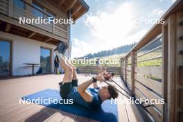 09.07.2024, Lavaze, Italy (ITA): Cyril Faehndrich (SUI), Nadine Faehndrich (SUI), Ivan Hudac (CZE), (l-r)  - Cross-Country summer training, Lavaze (ITA). www.nordicfocus.com. © Vanzetta/NordicFocus. Every downloaded picture is fee-liable.