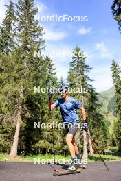 15.08.2024, Ulrichen, Switzerland (SUI): Florian Notz (GER) - Cross-Country summer training, Ulrichen (SUI). www.nordicfocus.com. © Manzoni/NordicFocus. Every downloaded picture is fee-liable.