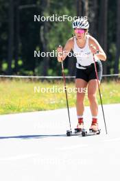 06.08.2024, Lenzerheide, Switzerland (SUI): Nina Riedener (LIE) - Cross-Country summer training, Lenzerheide (SUI). www.nordicfocus.com. © Manzoni/NordicFocus. Every downloaded picture is fee-liable.