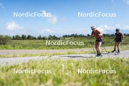 09.07.2024, Lavaze, Italy (ITA): Nadine Faehndrich (SUI), Nicole Monsorno (ITA), (l-r)  - Cross-Country summer training, Lavaze (ITA). www.nordicfocus.com. © Vanzetta/NordicFocus. Every downloaded picture is fee-liable.