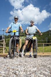 09.07.2024, Lavaze, Italy (ITA): Cyril Faehndrich (SUI), Nadine Faehndrich (SUI), (l-r)  - Cross-Country summer training, Lavaze (ITA). www.nordicfocus.com. © Vanzetta/NordicFocus. Every downloaded picture is fee-liable.