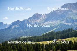 08.08.2024, Lavaze, Italy (ITA): Mountains surroundings the track - Cross-Country summer training, Lavaze (ITA). www.nordicfocus.com. © Vanzetta/NordicFocus. Every downloaded picture is fee-liable.