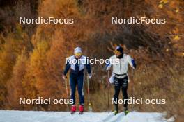 05.11.2024, Bessans, France (FRA): Renaud Jay (FRA), Richard Jouve (FRA), (l-r) - Cross-Country summer training, Bessans (FRA). www.nordicfocus.com. © Authamayou/NordicFocus. Every downloaded picture is fee-liable.