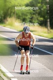 10.07.2024, Lavaze, Italy (ITA): Cyril Faehndrich (SUI) - Cross-Country summer training, Lavaze (ITA). www.nordicfocus.com. © Vanzetta/NordicFocus. Every downloaded picture is fee-liable.