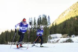 06.11.2024, Davos, Switzerland (SUI): Ilaria Gruber (SUI), Estelle Darbellay (SUI), (l-r) - Cross-Country training, snowfarming track, Davos (SUI). www.nordicfocus.com. © Manzoni/NordicFocus. Every downloaded picture is fee-liable.