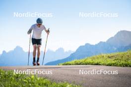 08.08.2024, Lavaze, Italy (ITA): Lucas Boegl (GER) - Cross-Country summer training, Lavaze (ITA). www.nordicfocus.com. © Vanzetta/NordicFocus. Every downloaded picture is fee-liable.