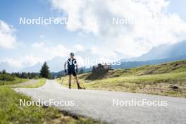 09.07.2024, Lavaze, Italy (ITA): Cyril Faehndrich (SUI) - Cross-Country summer training, Lavaze (ITA). www.nordicfocus.com. © Vanzetta/NordicFocus. Every downloaded picture is fee-liable.