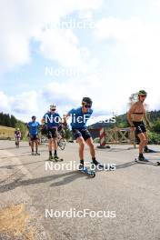 24.07.2024, Premanon, France (FRA): Remi Bourdin (FRA), Clement Parisse (FRA), (l-r) - Cross-Country summer training, Premanon (FRA). www.nordicfocus.com. © Manzoni/NordicFocus. Every downloaded picture is fee-liable.