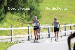 06.08.2024, Lenzerheide, Switzerland (SUI): Desiree Steiner (SUI), Nadia Kaelin (SUI), (l-r) - Cross-Country summer training, Lenzerheide (SUI). www.nordicfocus.com. © Manzoni/NordicFocus. Every downloaded picture is fee-liable.