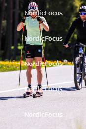 04.06.2024, Lenzerheide, Switzerland (SUI): Victoria Carl (GER) - Cross-Country training, Lenzerheide (SUI). www.nordicfocus.com. © Manzoni/NordicFocus. Every downloaded picture is fee-liable.