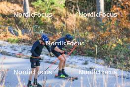 12.10.2024, Ramsau am Dachstein, Austria (AUT): Albert Kuchler (GER), Alexander Brandner (GER), (l-r) - Cross-Country summer training, Ramsau am Dachstein (AUT). www.nordicfocus.com. © Manzoni/NordicFocus. Every downloaded picture is fee-liable.