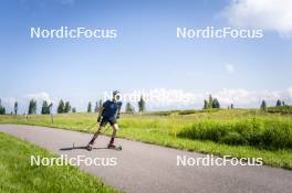 09.07.2024, Lavaze, Italy (ITA): Cyril Faehndrich (SUI) - Cross-Country summer training, Lavaze (ITA). www.nordicfocus.com. © Vanzetta/NordicFocus. Every downloaded picture is fee-liable.