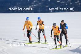 14.10.2024, Ramsau am Dachstein, Austria (AUT): Albert Kuchler (GER), Luca Petzold (GER), Alexander Brandner (GER), (l-r) - Cross-Country summer training, Dachsteinglacier, Ramsau am Dachstein (AUT). www.nordicfocus.com. © Manzoni/NordicFocus. Every downloaded picture is fee-liable.