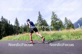 15.08.2024, Ulrichen, Switzerland (SUI): Anian Sossau (GER) - Cross-Country summer training, Ulrichen (SUI). www.nordicfocus.com. © Manzoni/NordicFocus. Every downloaded picture is fee-liable.