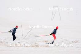 22.06.2024, Les Diablerets, Switzerland (SUI): Joeri Kindschi (SUI), Antonin Savary (SUI) - Cross-Country summer training on the Glacier 3000, Les Diablerets (SUI). www.nordicfocus.com. © Manzoni/NordicFocus. Every downloaded picture is fee-liable.