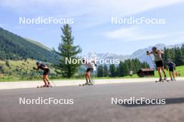 15.08.2024, Ulrichen, Switzerland (SUI): Anian Sossau (GER), Friedrich Moch (GER), Lucas Boegl (GER), Florian Notz (GER), (l-r) - Cross-Country summer training, Ulrichen (SUI). www.nordicfocus.com. © Manzoni/NordicFocus. Every downloaded picture is fee-liable.