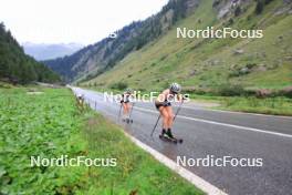 14.08.2024, Ulrichen, Switzerland (SUI): Lena Keck (GER), Coletta Rydzek (GER), (l-r) - Cross-Country summer training, Ulrichen (SUI). www.nordicfocus.com. © Manzoni/NordicFocus. Every downloaded picture is fee-liable.