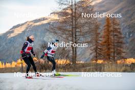 09.11.2024, Bessans, France (FRA): Juliette Ducordeau (FRA), Flora Dolci (FRA), (l-r) - Cross-Country summer training, Bessans (FRA). www.nordicfocus.com. © Authamayou/NordicFocus. Every downloaded picture is fee-liable.