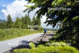 09.07.2024, Lavaze, Italy (ITA): Cyril Faehndrich (SUI) - Cross-Country summer training, Lavaze (ITA). www.nordicfocus.com. © Vanzetta/NordicFocus. Every downloaded picture is fee-liable.