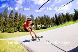 04.06.2024, Lenzerheide, Switzerland (SUI): Jon-Fadri Nufer (SUI) - Cross-Country training, Lenzerheide (SUI). www.nordicfocus.com. © Manzoni/NordicFocus. Every downloaded picture is fee-liable.